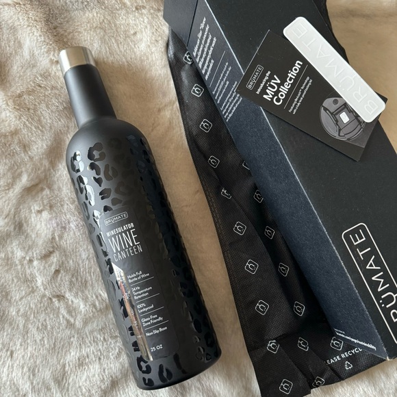 NEW! BRUMATE Onyx Leopard Winesulator 2.0 Wine Canteen 25oz New in Box GORGEOUS! - Picture 16 of 16